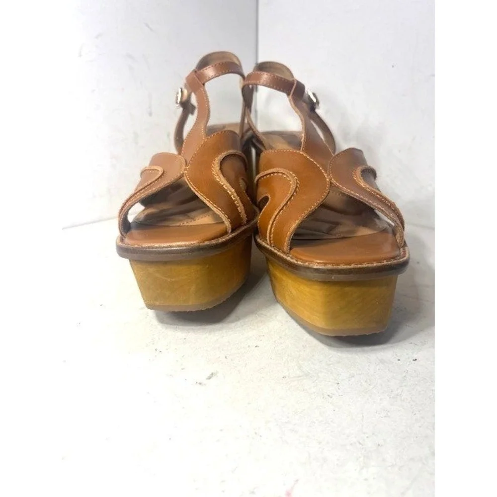 Kelsi Dagger Brooklyn Anthropologie Genie Brown Platform Block Sandals 8.5